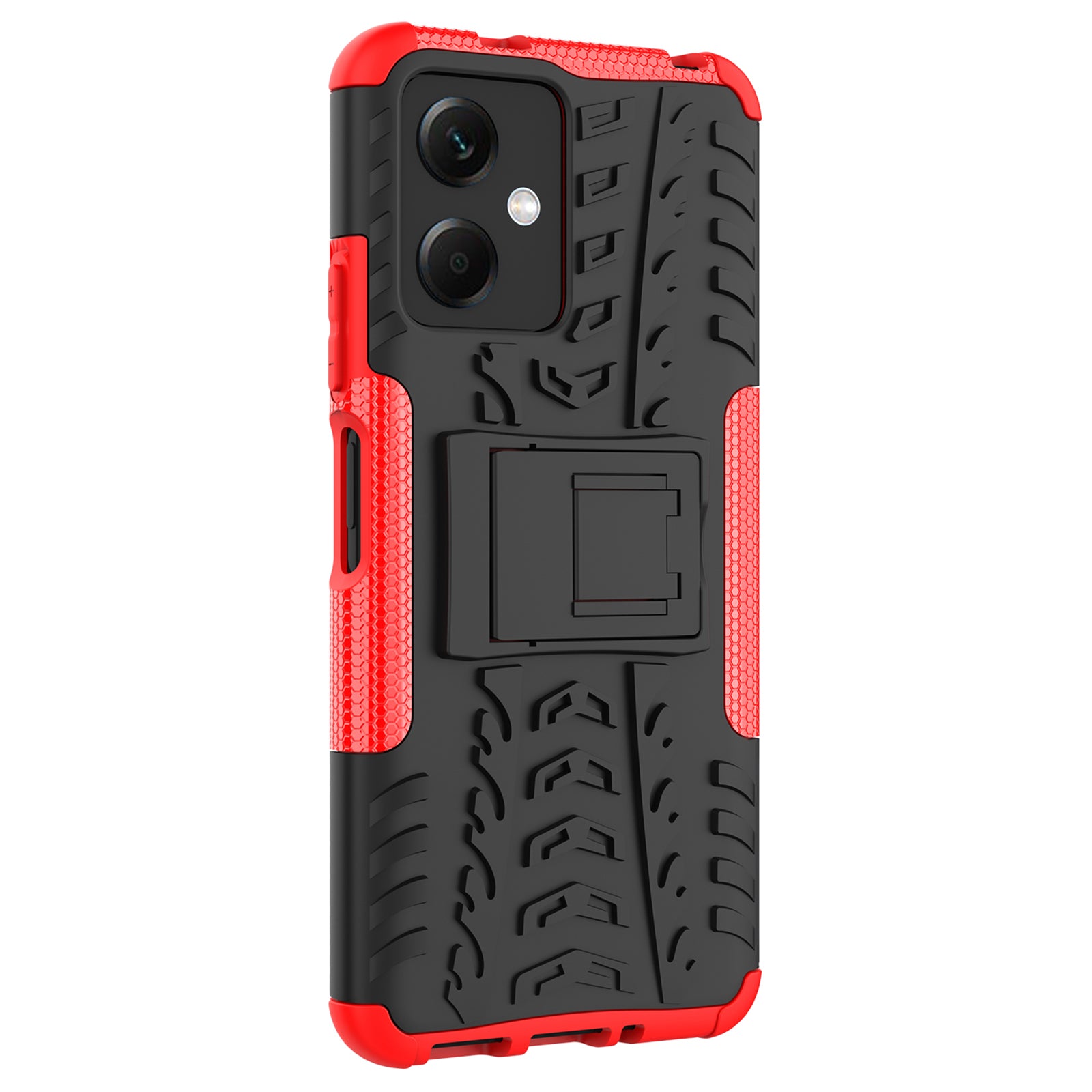 For Xiaomi Redmi Note 12 5G (Global) (India) (China) Poco X5 5G Collision Resistant Tyre Pattern Kickstand Case PC TPU Rugged Hybrid Phone Cover For Xiaomi Redmi Note 12 5G (Global) (India) (China) Poco X5 5G Collision Resistant Tyre Pattern Kickstand Case PC TPU Rugged Hybrid Phone Cover